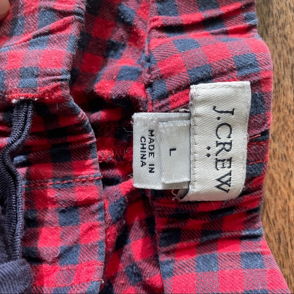 J.crew plaid pj shorts size Large - Picture 2 of 2